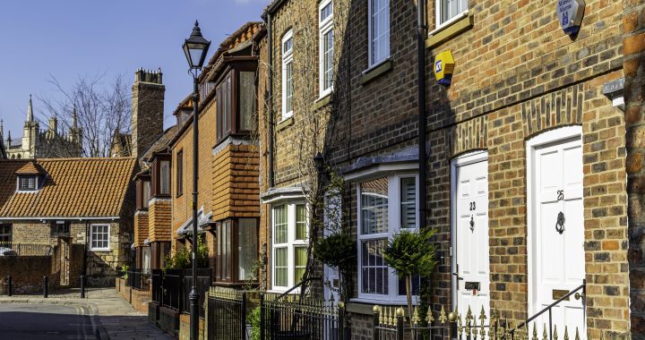 street with row terraced houses