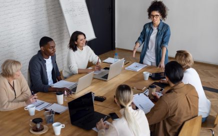 people business meeting high angle