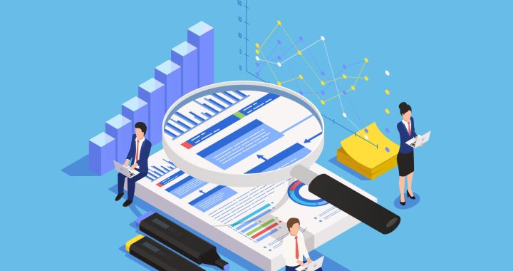Audit Accounting Isometric Composition