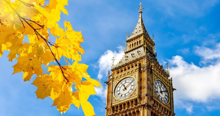 Big,Ben,Tower,Of,Houses,Of,Parliament,In,Autumn,,London,