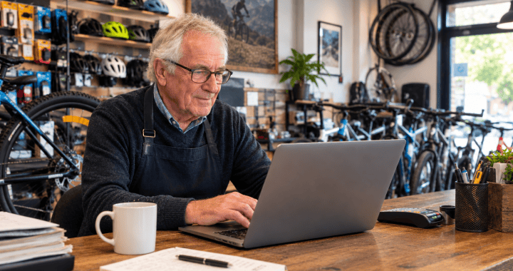 Bicycle Shop Owner at Work